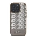 iPhone 16 Pro DKNY Repeat Pattern Bottom Stripe Cover - MagSafe-kompatibel - Brun