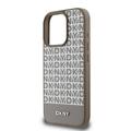 iPhone 16 Pro DKNY Repeat Pattern Bottom Stripe Cover - MagSafe-kompatibel - Brun