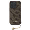 iPhone 16 Pro Guess 4G Charms Collection Hybrid Cover - Brun