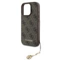 iPhone 16 Pro Guess 4G Charms Collection Hybrid Cover - Brun