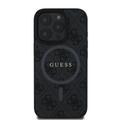 iPhone 16 Pro Guess 4G farvet ringcover - MagSafe-kompatibel - Sort