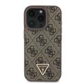 iPhone 16 Pro Guess 4G Strass Triangle Metal Logo Cover med Crossbody Rem