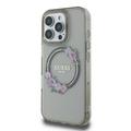 iPhone 16 Pro Guess IML Flowers Wreath Cover - MagSafe-kompatibel