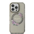 iPhone 16 Pro Guess IML Flowers Wreath Cover - MagSafe-kompatibel