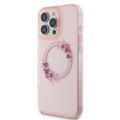 iPhone 16 Pro Guess IML Flowers Wreath Cover - MagSafe-kompatibel - pink