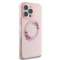 iPhone 16 Pro Guess IML Flowers Wreath Cover - MagSafe-kompatibel - pink