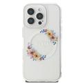 iPhone 16 Pro Guess IML Flowers Wreath Cover - MagSafe-kompatibel