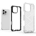 iPhone 16 Pro Honeycomb Armored Hybrid Cover - Sort