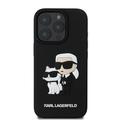 iPhone 16 Pro Karl Lagerfeld 3D Rubber Karl & Choupette NFT Cover - sort