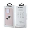 iPhone 16 Pro Karl Lagerfeld Double Heads MagSafe cover i flydende silikone - Pink