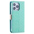 iPhone 16 Pro Lace Pattern Etui med Pung