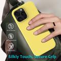 iPhone 16 Pro Liquid Silikone Cover med Strop - Gul