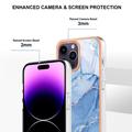 iPhone 16 Pro Marmormønster Galvaniseret IMD TPU Cover