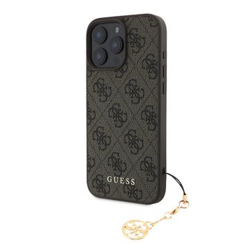 iPhone 16 Pro Max Guess 4G Charms Collection Hybrid Cover - Brun