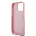 iPhone 16 Pro Max Guess Fixed Glitter 4G Metal Logo Cover - Pink