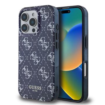 iPhone 16 Pro Max Guess IML Denim Effect Cover - MagSafe-kompatibel - mørkeblå