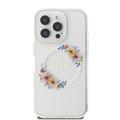 iPhone 16 Pro Max Guess IML Flowers Wreath Cover - MagSafe-kompatibel - gennemsigtig