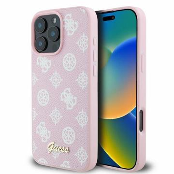 iPhone 16 Pro Max Guess Peony Script Cover - MagSafe-kompatibel - Pink