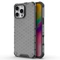 iPhone 16 Pro Max Honeycomb Armored Hybrid Cover - Sort