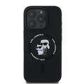 iPhone 16 Pro Max Karl Lagerfeld Karl and Choupette MagSafe Cover i flydende silikone