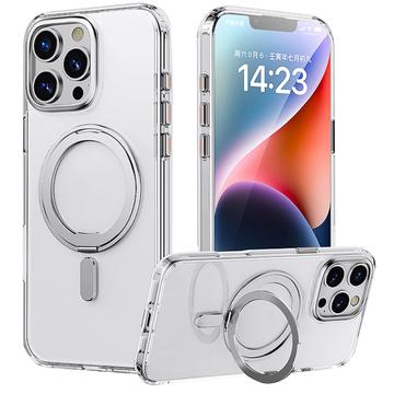 iPhone 16 Pro Max Magnetisk Stativ Hybrid Cover - Gennemsigtig