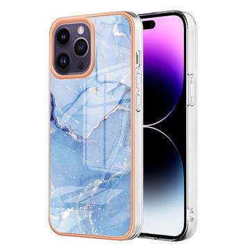 iPhone 16 Pro Max Marmormønster Galvaniseret IMD TPU Cover