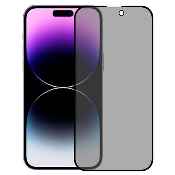 iPhone 16 Pro Max Privacy Full Cover Skærmbeskyttelse Hærdet Glas - Sort Kant