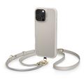 iPhone 16 Pro Max Spigen Cyrill Kajuk Classic Charm Mag-etui med rem - Creme