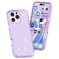 iPhone 16 Pro Max Stylish Glitter Series Hybrid Cover - Lilla