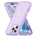 iPhone 16 Pro Max Stylish Glitter Series Hybrid Cover - Lilla