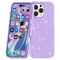 iPhone 16 Pro Max Stylish Glitter Series Hybrid Cover - Lilla