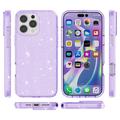 iPhone 16 Pro Max Stylish Glitter Series Hybrid Cover - Lilla