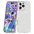 iPhone 16 Pro Max Stylish Glitter Series Hybrid Cover - Hvid