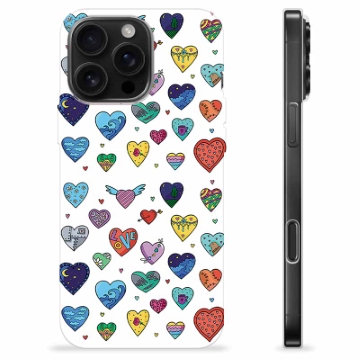 iPhone 16 Pro Max TPU Cover - Hjerter