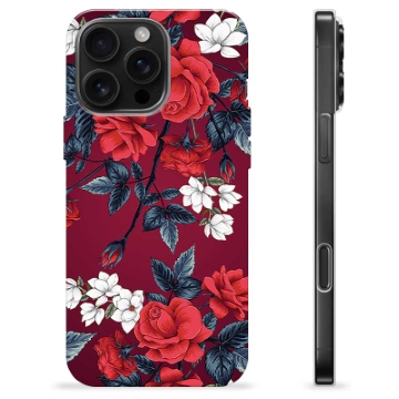 iPhone 16 Pro Max TPU Cover - Vintage Blomster