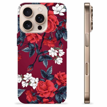 iPhone 16 Pro TPU Cover - Vintage Blomster