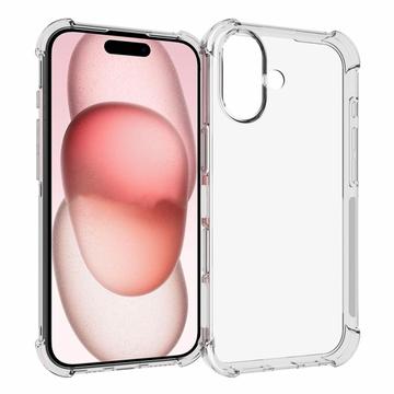 iPhone 16 Stødsikkert TPU Cover - Gennemsigtig