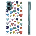 iPhone 16 TPU Cover - Hjerter