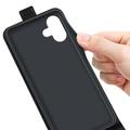 iPhone 16 Vertikal Flip Taske med Kortholder