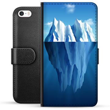 iPhone 5/5S/SE Premium Flip Cover med Pung - Isbjerg