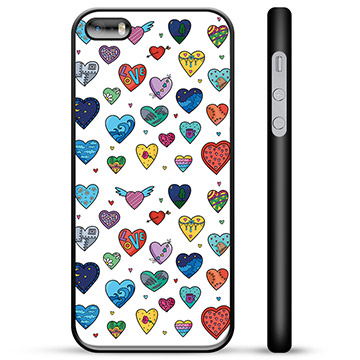 iPhone 5/5S/SE Beskyttende Cover - Hjerter