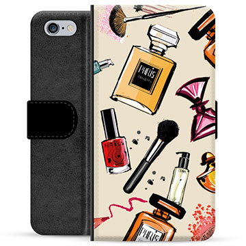 iPhone 6 / 6S Premium Flip Cover med Pung - Makeup