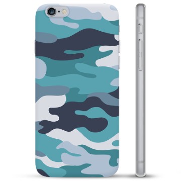iPhone 6 Plus / 6S Plus TPU Cover - Blå Camouflage