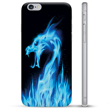 iPhone 6 / 6S TPU Cover - Blå Ild Drage