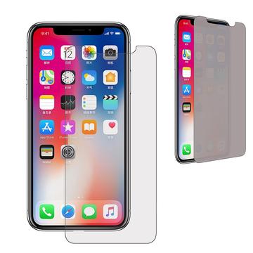 iPhone X/XS Privacy Skærmbeskyttelse Hærdet Glas - 9H