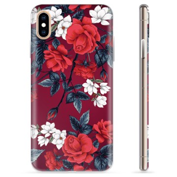 iPhone XS Max TPU Cover - Vintage Blomster