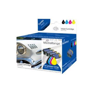 MediaRange Ink Cartridge Combo Pack - 2 x Sort / Gul / Cyan / Magenta