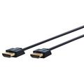 Clicktronic Ultra Slim HDMI 2.0 Kabel med Ethernet - 1m - Sort