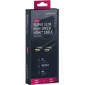 Clicktronic Ultra Slim HDMI 2.0 Kabel med Ethernet - 1m - Sort