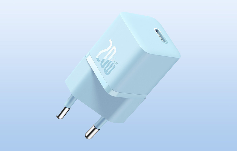 Baseus Mini GaN5 20W USB-C-vægoplader - blå